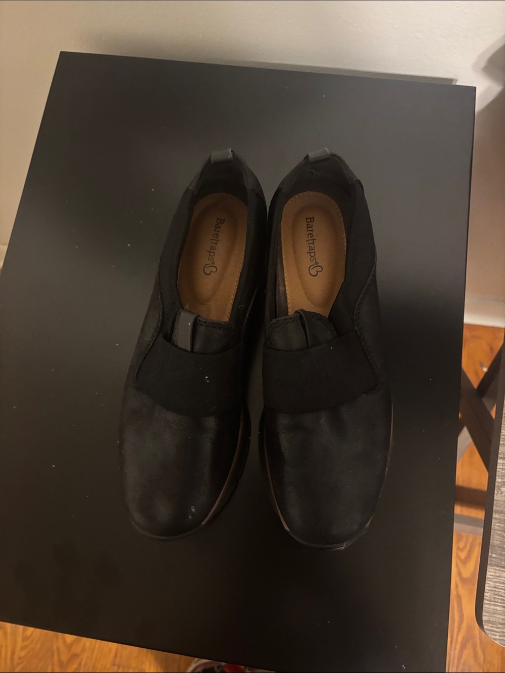 BareTraps Black Slip-On Casual Loafers